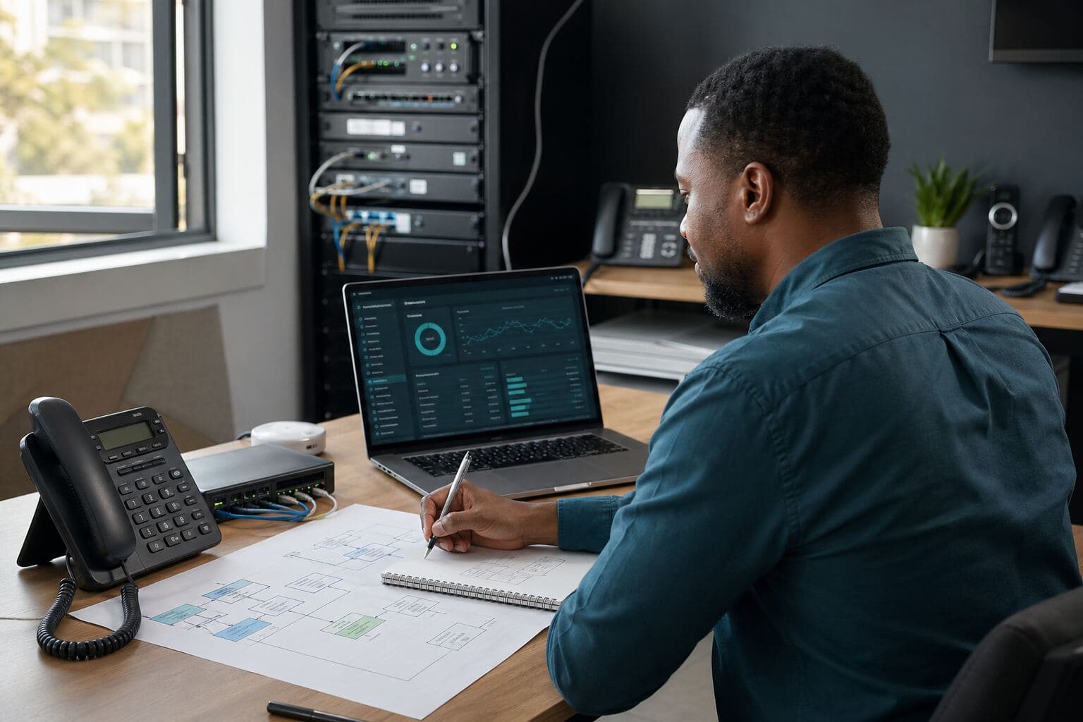 Yeastar P-Series planning scene for South African business VoIP