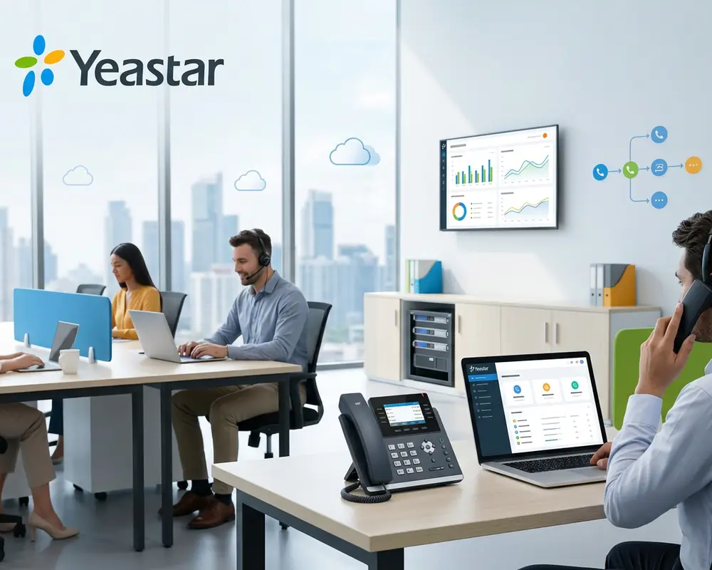 Support specialist managing a hosted voice environment